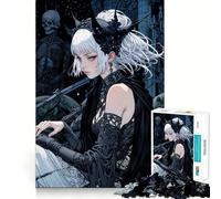 Rompecabezas misteriosos de Chicas Anime,1000 Piezas,Juguete para desarrollar la Capacidad cognitiva,Superficie Lisa y sin Rebabas,Actividad Relajante para Grupos en Interiores (38x26cm)