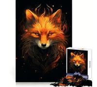 Rompecabezas misteriosos de Zorro Rojo para Adultos, 1000 Piezas Fortalece la Memoria, Alivia la ansiedad, Bordes Suaves, cálida Sorpresa (38x52cm)