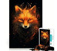 Rompecabezas misteriosos de Zorro Rojo para Adultos, 1000 Piezas Fortalece la Memoria, Alivia la ansiedad, Bordes Suaves, cálida Sorpresa (38x52cm)