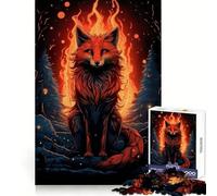 Rompecabezas misteriosos de Zorro Rojo para Adultos, 1000 Piezas, Juego Inteligente, patrón Tranquilo y Relajante, Regalo increíble (38x26cm)