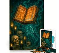 Rompecabezas místico con Calaveras y Velas para Adultos, 1000 Piezas, Juguete para ejercitar la Mente, Tiempo de relajación, diseño para armar, (50x75cm)