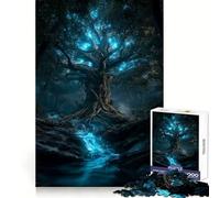 Rompecabezas místico de árbol Brillante y Cascada para Adultos, 1000 Piezas, Juguete para ejercitar la Mente, Tiempo de relajación, diseño para armar, (50x75cm)