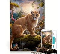 Rompecabezas místico de Puma para Adultos, 1000 Piezas, Juguete Intelectual, diversión Tranquila, Corte preciso, Lista de Deseos de Santa Claus (38x26cm)