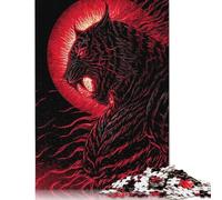Rompecabezas místico de Tigre Rojo, difícil, 100% de cartón Reciclado, Ideal para Mujeres y Hombres, Regalo para el Día del Padre, 1000 Piezas (26 x 38 cm)