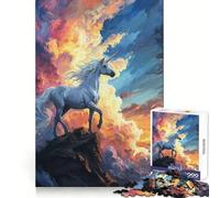 Rompecabezas místico de Unicornio al Atardecer para Adultos, 1000 Piezas, Juguete Intelectual, diversión Tranquila, Corte preciso, Lista de Deseos de Santa Claus (38x52cm)