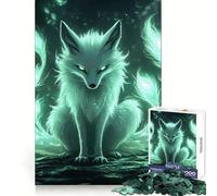 Rompecabezas místico de Zorro Verde de 1000 Piezas para Adultos Juguete de lógica y Entretenimiento Bordes Suaves Regalo conmovedor (50x75cm)
