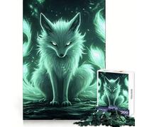 Rompecabezas místico de Zorro Verde para Adultos, 1000 Piezas, Juguete para la Mente, Alivio de la ansiedad, Bordes precisos, Regalo Original (38x26cm)
