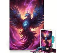 Rompecabezas místico del Ave fénix de 1000 Piezas para Adolescentes Juguete para Pensar con sabiduría Fácil de Usar Ocio Corte preciso Regalo increíble (50x75cm)