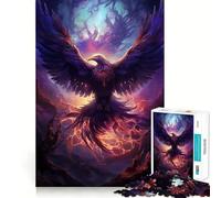 Rompecabezas místico del Ave fénix de 1000 Piezas para Adultos y Adolescentes Juego Mental, diversión Tranquila, Bordes Afilados, Regalo Memorable (38x52cm)