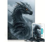 Rompecabezas místico del dragón Negro de 1000 Piezas para Adultos Ideal para Mejorar la Memoria y Disfrutar de Momentos de Paz Diseño para armar Regalo Premium (38x52cm)