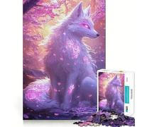 Rompecabezas místico del Lobo Blanco para Adultos, 1000 Piezas, Juguete para la Mente, Alivio de la ansiedad, Bordes precisos, Regalo Original (38x26cm)