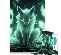 Rompecabezas místico del Zorro Verde para Adultos, 1000 Piezas, Juguete para ejercitar la Mente, Tiempo de relajación, diseño para armar, (38x52cm)