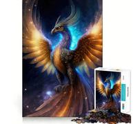 Rompecabezas místico Nebulosa Fénix de 1000 Piezas para Adultos Juguete para concentrarse y ejercitar la Mente Divertido y silencioso Bordes Ajustados Artículo de Deseo de Papá Noel (38x52cm)
