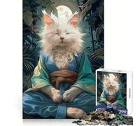 Rompecabezas místicos de Monje Gato para Adolescentes, 1000 Piezas, Pensamiento estratégico, interacción Suave, Ajuste preciso, (50x75cm)