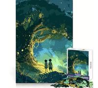 Rompecabezas místicos del árbol para Adultos, 1000 Piezas, Juguete para concentrarse, Relajarse, Bordes Ajustados, selección de Deseos de Papá Noel (50x75cm)
