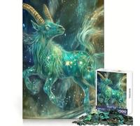 Rompecabezas místicos del Signo Zodiacal Capricornio para Adultos, 1000 Piezas, para desarrollar la Memoria, para un Momento de relajación, con Bordes limpios, (38x52cm)