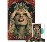 Rompecabezas Moderno de 1000 Piezas La Reina de los Elfos para Adultos Juguete para ejercitar la Mente Juego de Interior Pieza de Arte de Corte preciso (50x75cm)