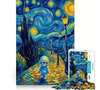 Rompecabezas Momia en la Noche Estrellada para Adolescentes, 1000 Piezas, para estimular la Memoria, Relajante y Divertido (38x52cm)