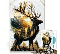 Rompecabezas Monarca Verde del Bosque Dorado 1000 Juego de Recuerdo Mental Alta Precisión Manualidad de Corte Desafío Interactivo para el Cerebro en Casa (38x52cm)
