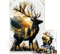 Rompecabezas Monarca Verde del Bosque Dorado para Adolescentes, 1000 Piezas, Entrenamiento Mental, recreación Tranquila, Corte Uniforme, Navidad (38x26cm)