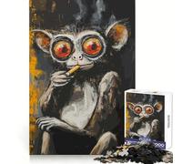 Rompecabezas Mono Fumador para Adultos, 1000 Piezas, Juguete de lógica Mental, diversión Relajante, Corte Firme, cálida Sorpresa (38x26cm)