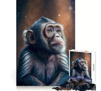 Rompecabezas Mono Mayor Disfruta de la Nieve para Adultos, 1000 Piezas, Juguete de lógica Fina, Informal, Relajante, con Bordes limpios, Pieza de Arte Fina (38x52cm)