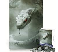 Rompecabezas Monstruo Cobra Blanca de 1000 Piezas para Adultos Memoria aguda Escape Sereno Bordes limpios Regalo Ideal (50x75cm)