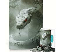 Rompecabezas Monstruo Cobra Blanca para Adultos 1000 Piezas Juego de Memoria Corte Láser para un Encaje Perfecto Aliviar el Estrés (38x26cm)