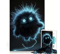 Rompecabezas Monstruo Negro Sin Esponjosidad de 1000 Piezas Juguete Creativo de Habilidad Componentes Resistentes y Limpios Juego Mental Ideal para Viajes Regalo (50x75cm)