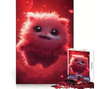 Rompecabezas Monstruo Rojo Sin Pelusa 1000 Piezas para Adolescentes Claridad Mental Suave Distracción (38x26cm)