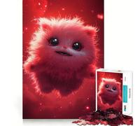 Rompecabezas Monstruo Rojo sin Pelusa para Adultos,1000 Piezas,Juego de Concentración Mental,Corte de Precisión,Bordes Lisos,Un Reto Divertido para Pasar el Tiempo (50x75cm)
