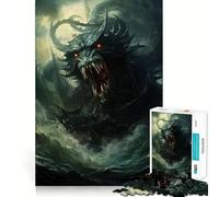 Rompecabezas Monstruos Marinos Furiosos de 1000 Piezas para Adolescentes Fortalece la Memoria, Calma y relajación Bordes de Calidad (38x52cm)