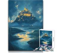 Rompecabezas Mont Saint-Michael de 1000 Piezas para Adolescentes Juego Educativo para el Desarrollo de Habilidades Momentos Especiales Tamaño 50x75cm