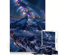 Rompecabezas Montaña Nevada bajo la Vía Láctea para Adultos, 1000 Piezas, para estimular la Memoria, Juego en Grupo, patrón de Montaje, Sorpresa navideña (50x75cm)