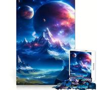 Rompecabezas Montañas Púrpura de 1000 Piezas para Adolescentes Desarrolla la Mente y Divierte a Toda la Familia Bordes precisos Regalo Memorable (38x26cm)