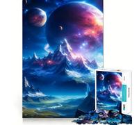 Rompecabezas Montañas Púrpura de 1000 Piezas para Adolescentes Desarrolla la Mente y Divierte a Toda la Familia Bordes precisos Regalo Memorable (38x26cm)
