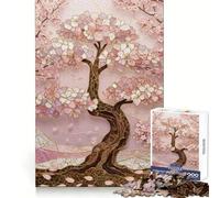 Rompecabezas Mosaico de Flores de Cerezo de 1000 Piezas para Adultos Pensamiento Estratégico Ocio y Placer Ajuste Preciso Regalo Ideal (50x75cm)