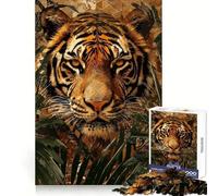 Rompecabezas Mosaico de Tigre de 1000 Piezas para Adultos y Adolescentes Juguete cognitivo, Entretenimiento, diversión, Montaje de Patrones, Regalo Festivo 38x52cm