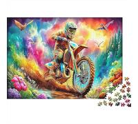 Rompecabezas Motocicleta Colorida 1000 Piezas para Adultos Papel Grueso Moto Alivio Emocional Puzzle Educativo Decoración 52x38cm/1000pcs