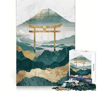 Rompecabezas Mountain Tori Gate Gold de 1000 Piezas para Adolescentes Ayuda a Mejorar la Memoria Diseño Divertido y Relajante Regalo Elegante (50x75cm)