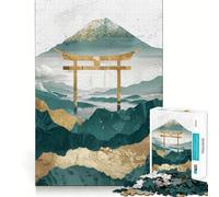 Rompecabezas Mountain Tori Gate Gold de 1000 Piezas para Adolescentes Ayuda a Mejorar la Memoria Diseño Divertido y Relajante Regalo Elegante (50x75cm)