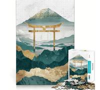 Rompecabezas Mountain Tori Gate Gold para Adolescentes, 1000 Piezas, para estimular la Memoria, Relajante y Divertido, con diseño de patrón para armar, (38x52cm)