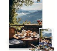 Rompecabezas Mountain View Coffee Break de 1000 Piezas para Adolescentes Ayuda a Mejorar la Memoria, diseño fácil de armar, Regalo entrañable (50x75cm)