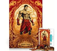 Rompecabezas Muay Thai Warrior Spirit para Adolescentes, 1000 Piezas, diseño Relajante y para desarrollar la Memoria, Regalo clásico para armar (38x26cm)