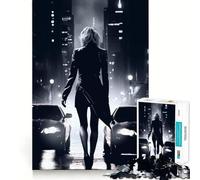 Rompecabezas Mujer Caminando por la Ciudad,1000 Piezas,Juego Que estimula el Cerebro,Ajuste Espacios,Entretenimiento Acogedor para Interiores para Todos (50x75cm)