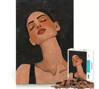 Rompecabezas Mujer con los Ojos Cerrados,1000 Piezas,estimulación cognitiva,Piezas sin Rebabas,Corte Limpio,Juguete de Entretenimiento para Interiores (50x75cm)