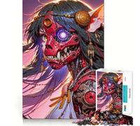 Rompecabezas Mujer Demonio Cibernético 1000 Piezas Juego Que Estimula el Cerebro Sin Espacios Ajuste Entretenimiento Acogedor para Interiores para Todos (38x52cm)