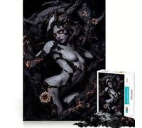 Rompecabezas Mujer emergiendo de la Piedra de 1000 Piezas Juego Mental Divertido Diseño de Ajuste Huecos Regalo Ideal para reuniones Familiares (38x26cm)