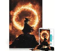 Rompecabezas Mujer en Anillo de Fuego 1000 Piezas Entrenamiento Académico Divertido Piezas Que Encajan a la perfección Regalo de Cumpleaños Juguete para Estimular la Mente (38x52cm)