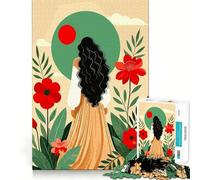 Rompecabezas Mujer en un jardín Floral para Adultos,1000 Piezas Juego de Habilidad y Pensamiento Troquelado de Alta precisión Un desafío entretenido para el Tiempo Libre (50x75cm)